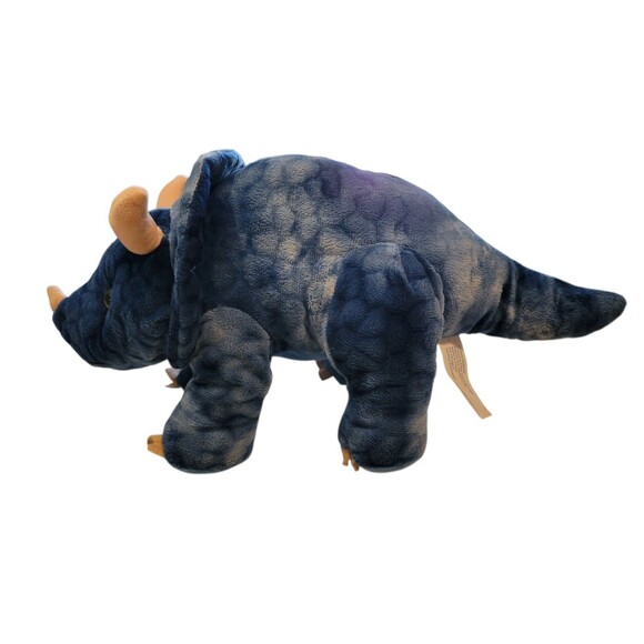 2 Walmart Dinosaurs Plush Stuffed Animal T-Rex Triceratops READ - Picture 4 of 9